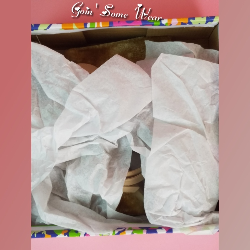 Nude Open Toe Faux Fur Chunky Heel SZ: 6 - Picture 5 of 8